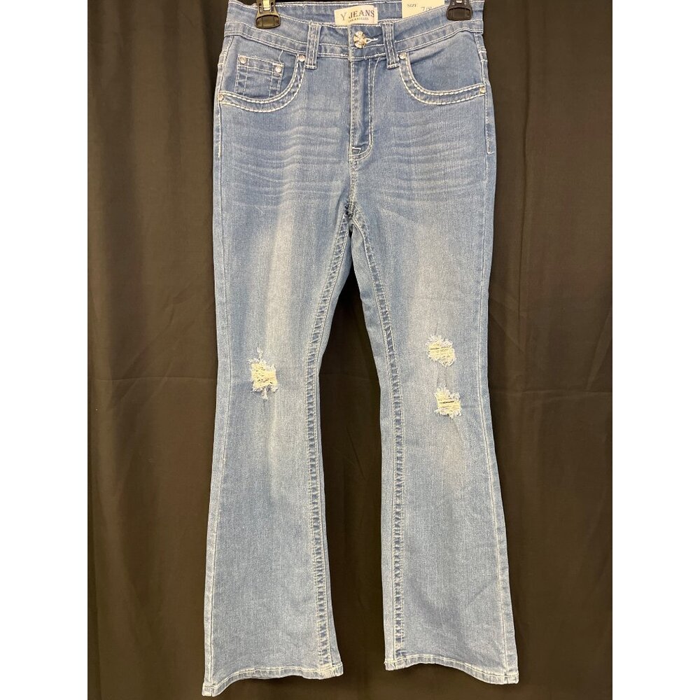 Y Jeans Women's Blue Jeans/Bootcut Size 7/8 SKU 5382